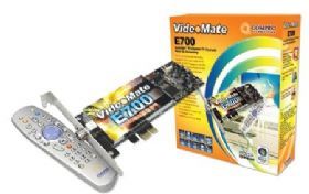   Compro VideoMate E700 Dual DVB-T Tuner, Remote Control, PCI Express. 